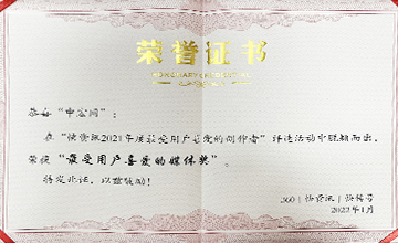 2022年1月，在“快資訊2021年度最受用戶喜愛的創作者”活動中，榮獲“最受用戶喜愛的媒體獎”。